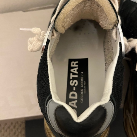 Women's Dad-Star in black mesh and nappa with ice-colored star. - Picture 6 of 12